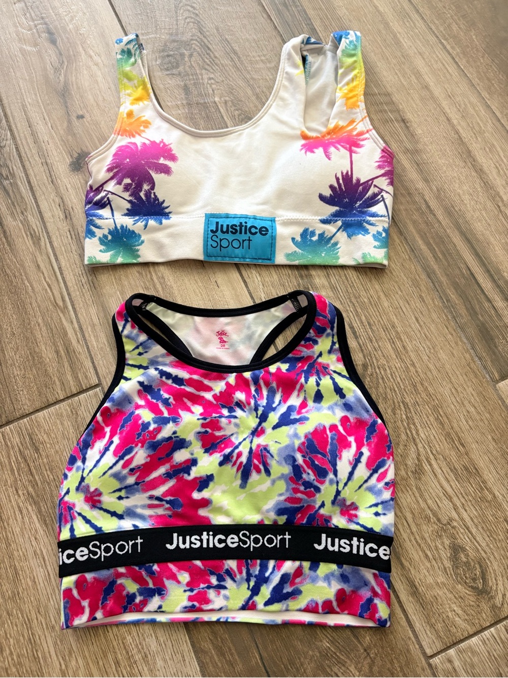 Justice Gymnast sports top lot of 2 - sizes 28 & 30